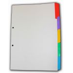 5 Colour Bright Plasti-Tab Divider